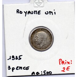 Grande Bretagne 3 pence 1935 TTB, KM 827 pièce de monnaie