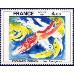 Timbre Yvert No 2168 Les Plongeurs d' Edouard Pignon
