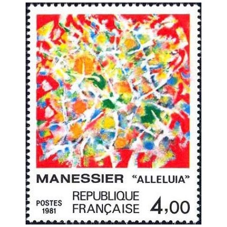 Timbre Yvert No 2169 Alléluia d'Alfred Manessier