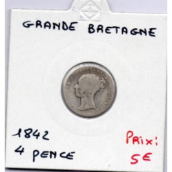 Grande Bretagne 4 pence 1842 B, KM 731  pièce de monnaie