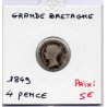 Grande Bretagne 4 pence 1849 B, KM 731  pièce de monnaie