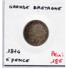 Grande Bretagne 6 pence 1874 TTB, KM 751 pièce de monnaie