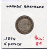 Grande Bretagne 6 pence 1874 B, KM 751 pièce de monnaie