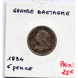 Grande Bretagne 6 pence 1894 Sup, KM 779 pièce de monnaie