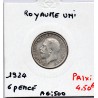 Grande Bretagne 6 pence 1924 TTB, KM 815a  pièce de monnaie