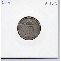 Grande Bretagne 6 pence 1939 TTB, KM 852 pièce de monnaie