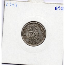 Grande Bretagne 6 pence 1943 TTB, KM 852 pièce de monnaie