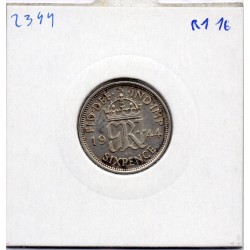 Grande Bretagne 6 pence 1944 TTB, KM 852 pièce de monnaie