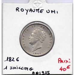 Grande Bretagne 1 shilling 1826 TTB, KM 694 pièce de monnaie