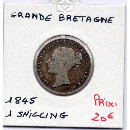 Grande Bretagne 1 shilling 1845 B, KM 734 pièce de monnaie