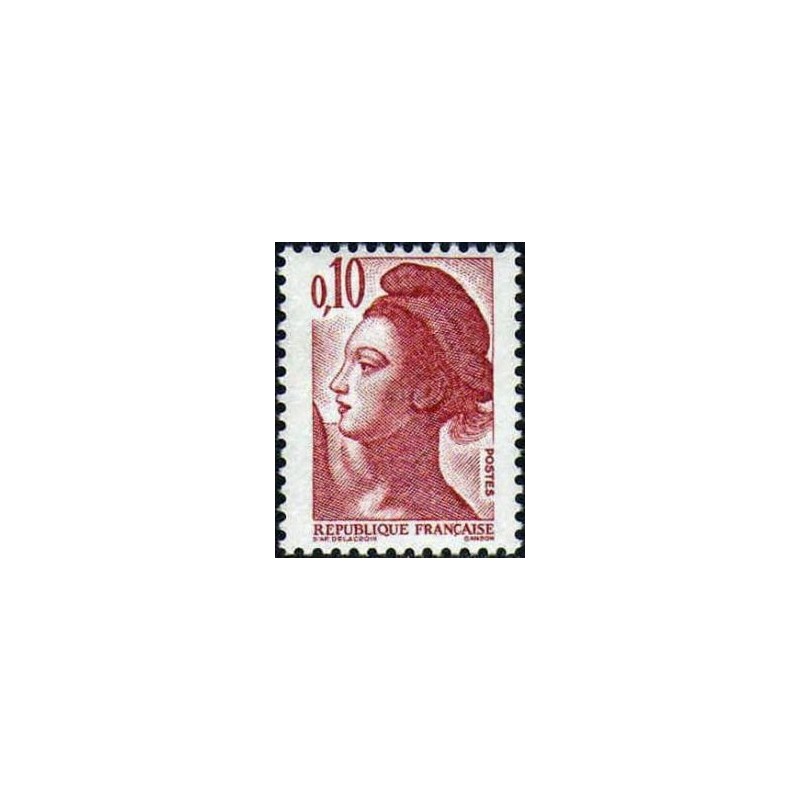 Timbre Yvert No 2179 type marianne Liberté 10ct rouge brun