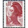 Timbre Yvert No 2179 type marianne Liberté 10ct rouge brun