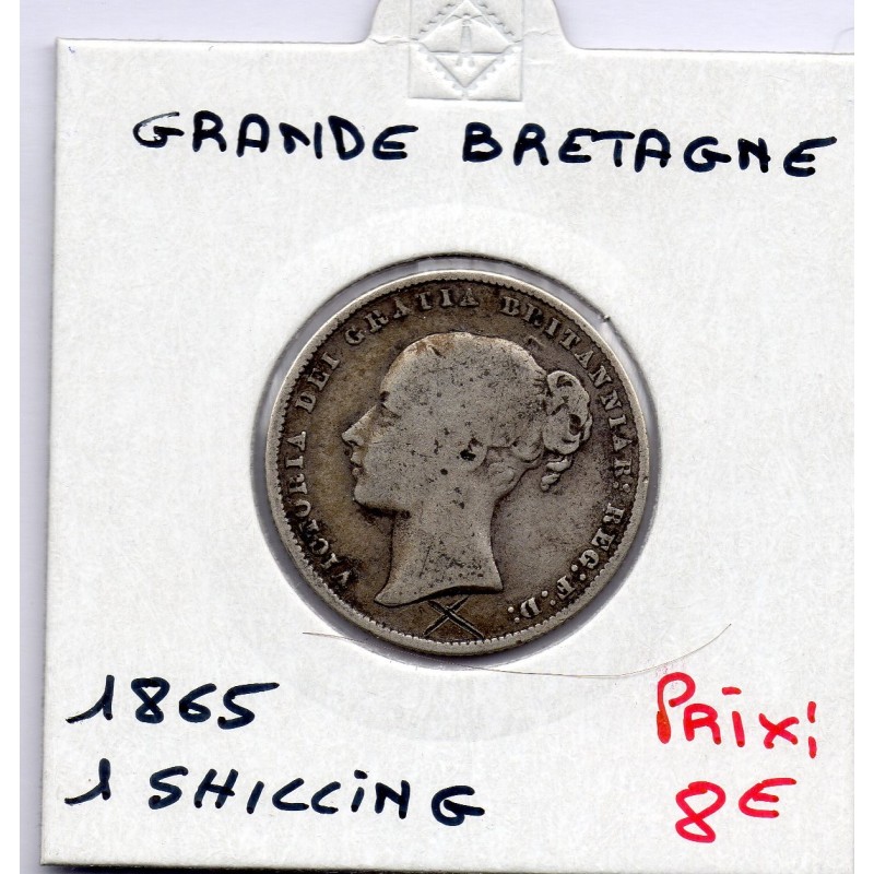 Grande Bretagne 1 shilling 1865 B+, KM 734 pièce de monnaie