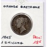 Grande Bretagne 1 shilling 1865 TTB-, KM 734 pièce de monnaie