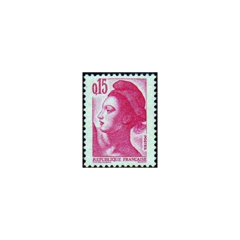 Timbre Yvert No 2180 type marianne Liberté 15ct rose