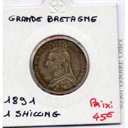 Grande Bretagne 1 shilling 1891 TTB+, KM 774 pièce de monnaie