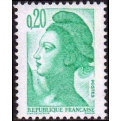 Timbre Yvert No 2181 type marianne Liberté 20ct émeraude