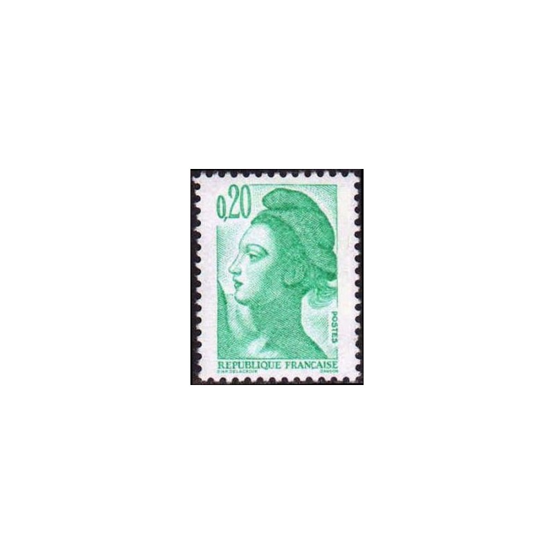 Timbre Yvert No 2181 type marianne Liberté 20ct émeraude