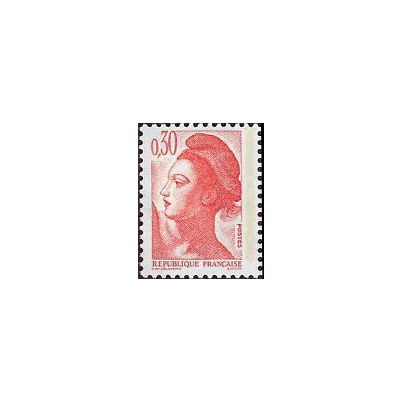 Timbre Yvert No 2182 type marianne Liberté 30ct orange