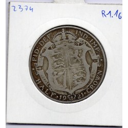 Grande Bretagne 1/2 crown 1921 B, KM 818.1a pièce de monnaie