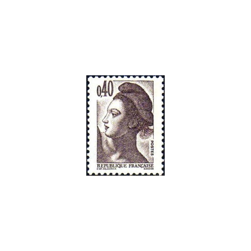 Timbre Yvert No 2183 type marianne Liberté 40ct brun foncé