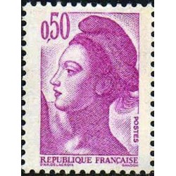 Timbre Yvert No 2184 type marianne Liberté 50ct violet