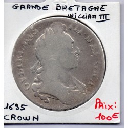 Grande Bretagne 1 crown 1695 B+, KM 486 pièce de monnaie