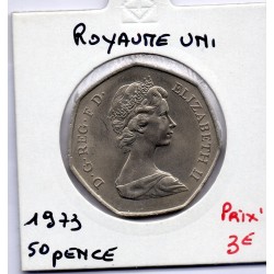 Grande Bretagne 50 pence 1973 Sup, KM 918 pièce de monnaie