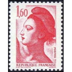 Timbre Yvert No 2187 type marianne Liberté 1.60fr rouge