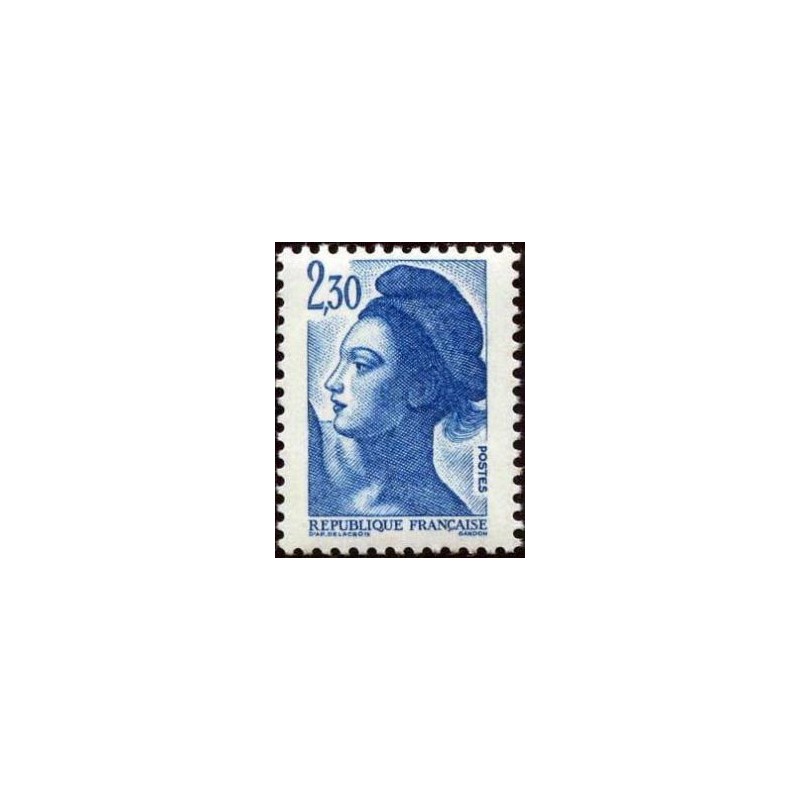 Timbre Yvert No 2189 type marianne Liberté 2.30fr bleu