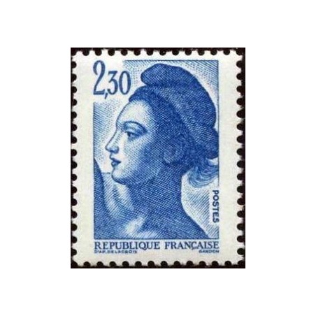 Timbre Yvert No 2189 type marianne Liberté 2.30fr bleu