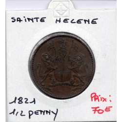 Sainte Helene 1/2 penny 1821 Sup-, KM A4 pièce de monnaie