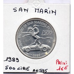 Saint Marin 500 lire 1989 Sup, KM 243 pièce de monnaie