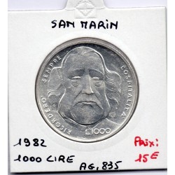 Saint Marin 1000 lire 1982 Sup, KM 141 pièce de monnaie