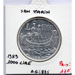 Saint Marin 1000 lire 1989 Sup, KM 240 pièce de monnaie