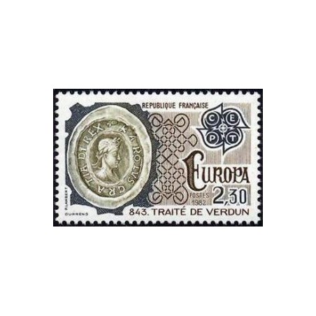 Timbre Yvert No 2208 Europa, Traité de Verdun