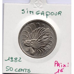 Singapour 50 cents 1982 Sup, KM 5 pièce de monnaie
