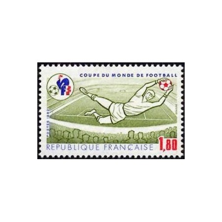 Timbre Yvert No 2209 coupe du monde de foot