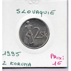 Slovaquie 2 Korun 1995 Sup, KM 13 pièce de monnaie
