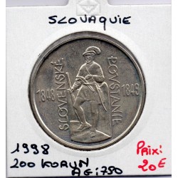 Slovaquie 200 Korun 1998 Sup, KM 44 pièce de monnaie