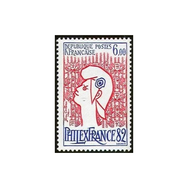 Timbres Yvert No 2216-2217 Philexfrance 82,  paire marianne de Cocteau