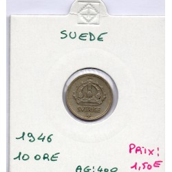 Suède 10 Ore 1946 Sup, KM 816 pièce de monnaie