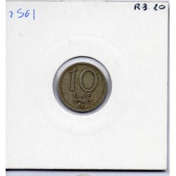 Suède 10 Ore 1947 TTB, KM 813 pièce de monnaie