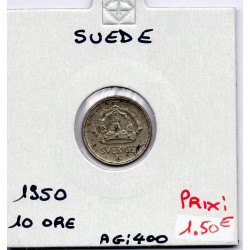 Suède 10 Ore 1950 Sup, KM 813 pièce de monnaie