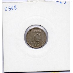 Suède 10 Ore 1957 TTB, KM 823 pièce de monnaie