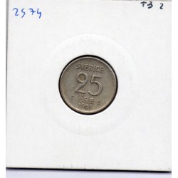 Suède 25 Ore 1961 Sup, KM 824 pièce de monnaie