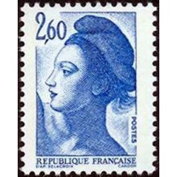 Timbre Yvert No 2221 Type marianne Liberté 2.60f bleu clair