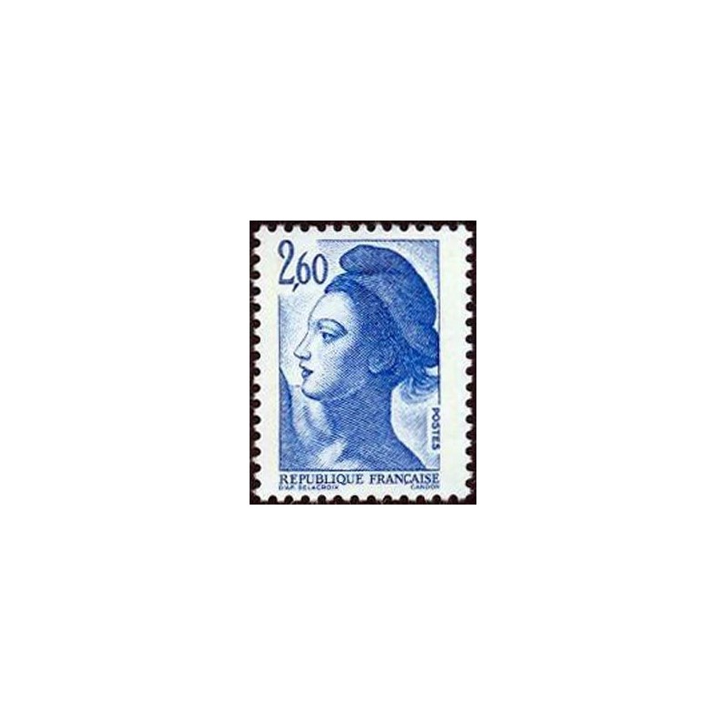 Timbre Yvert No 2221 Type marianne Liberté 2.60f bleu clair