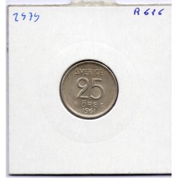 Suède 25 Ore 1961 Spl, KM 824 pièce de monnaie