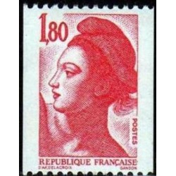 Timbre Yvert No 2223 Type marianne Liberté 1.80f rouge de roulette